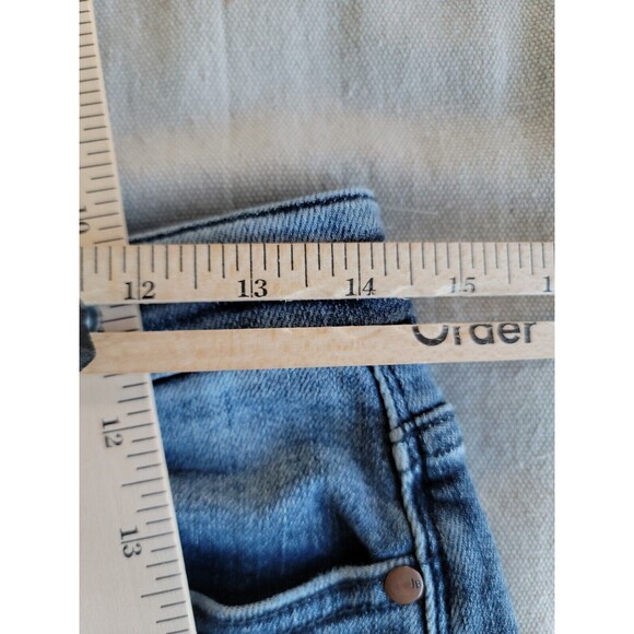 Judy Blue Womens 3 29x29 Jeans Boyfriend Mid Rise Distressed Stretch Logo Medium - Picture 8 of 16
